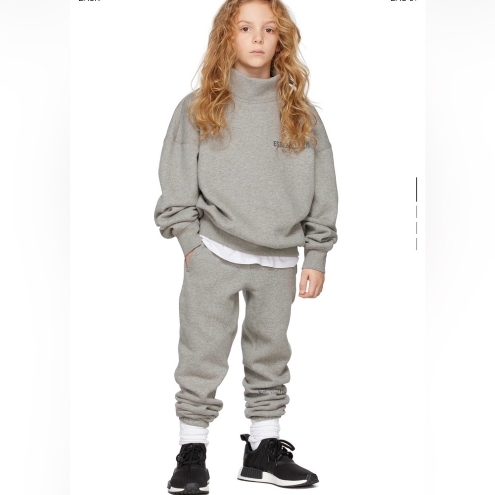 Preowned Fear of God Essentials grey sweatpants 12Y